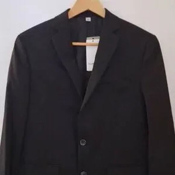 BRAND NEW! Men's Standard Fit 2 Button Suit Jacket - BLACK - Goodfellow & Co 34L - Picture 2 of 10